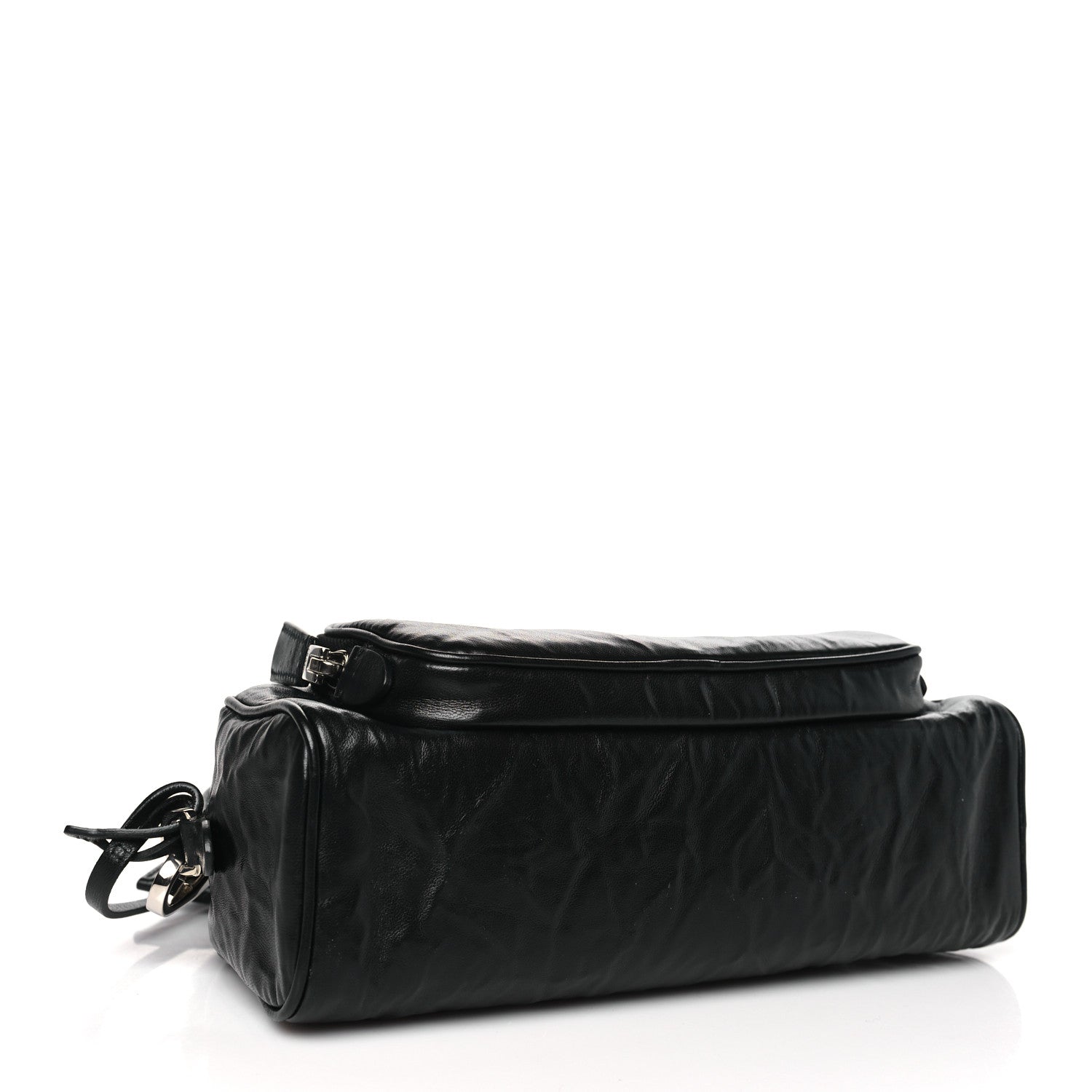 Prada Nappa Antique Multi-Pocket Shoulder Bag Black 4 of 9