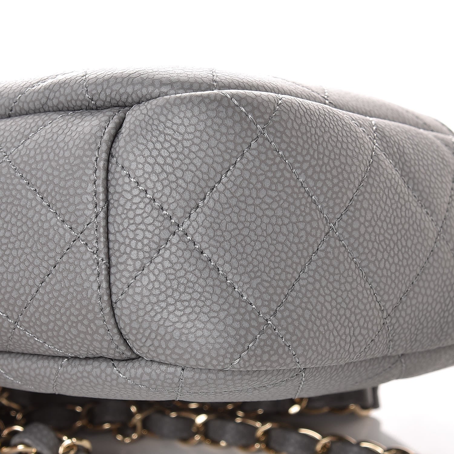 Chanel Iridescent Caviar Flat Quilted Small Coco Tassel Camera Case Grey 9 of 10