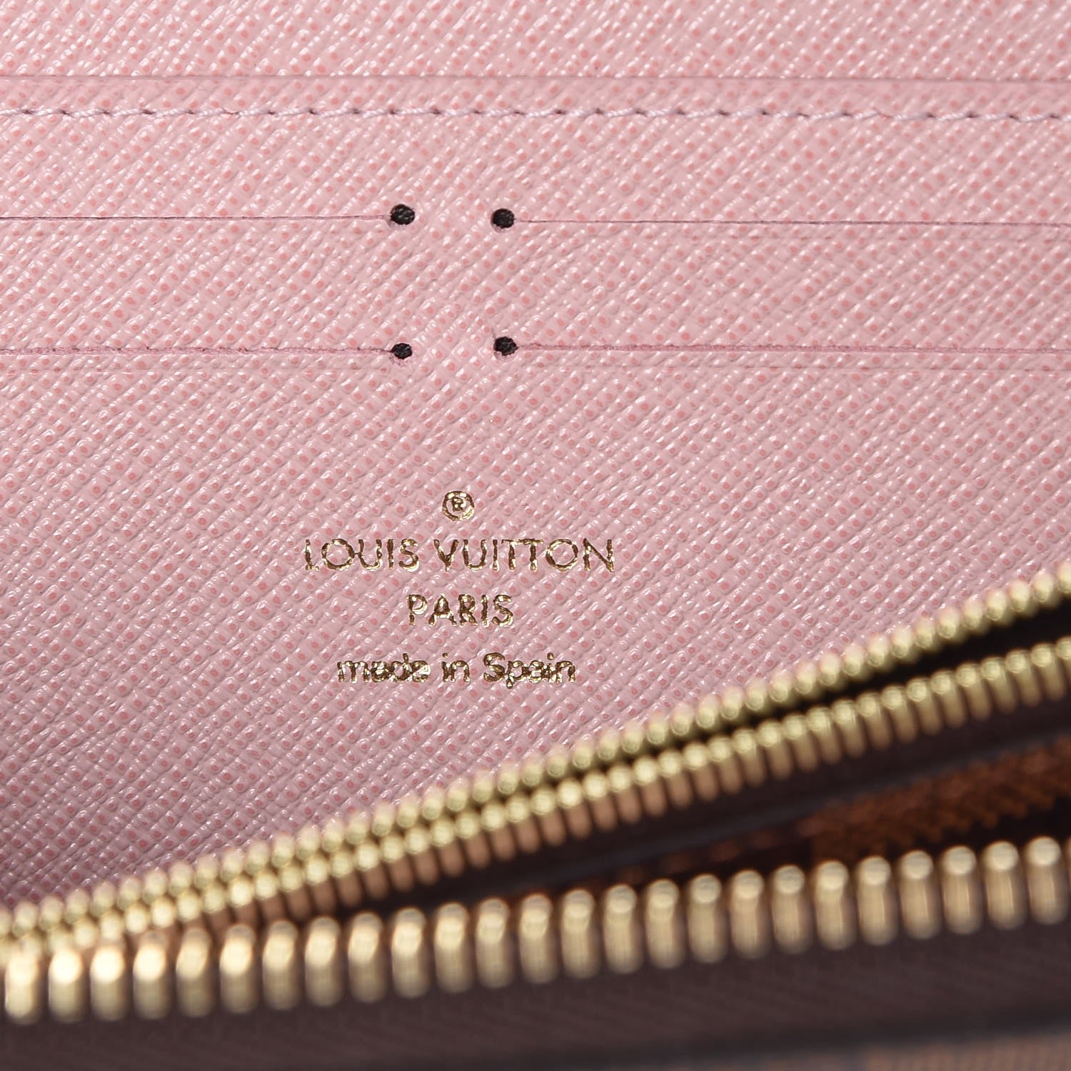 Louis Vuitton Damier Ebene Clemence Wallet Rose Ballerine 6 of 7