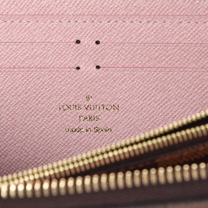 Louis Vuitton Damier Ebene Clemence Wallet Rose Ballerine 6 of 7
