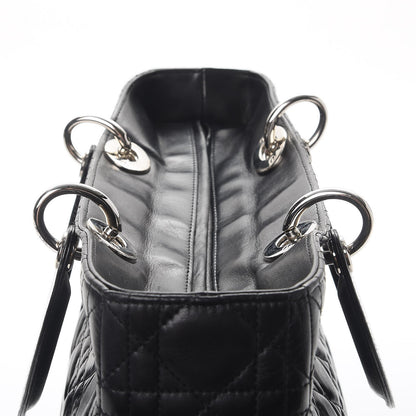 Christian Dior Lambskin Cannage Large Lady Dior Black 11 of 12