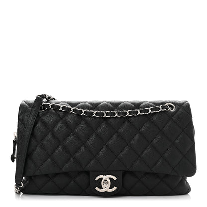 Chanel Caviar Quilted Jumbo Easy Flap Black 1 of 10
