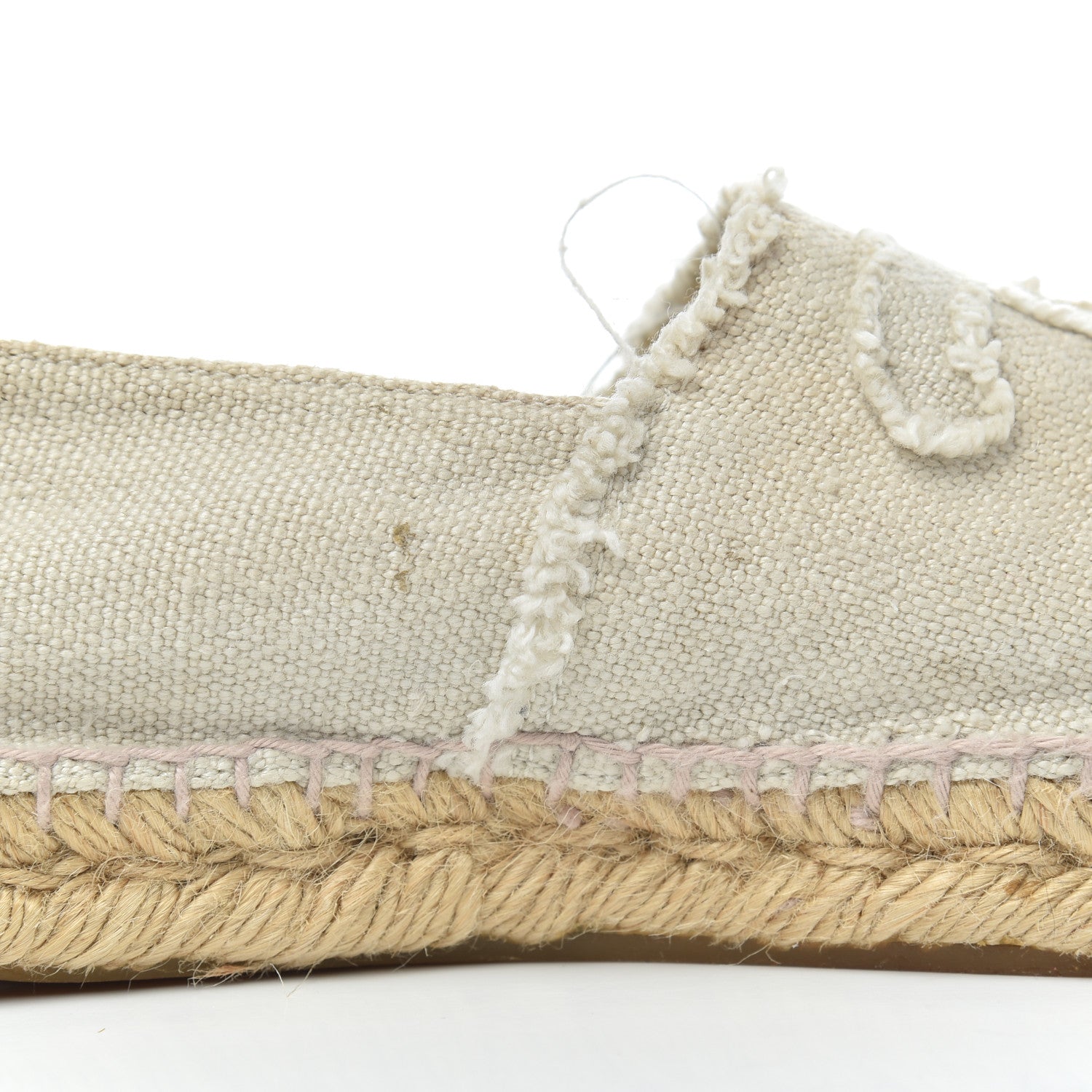 Chanel Linen CC Espadrilles 38 Beige Black 22 of 23