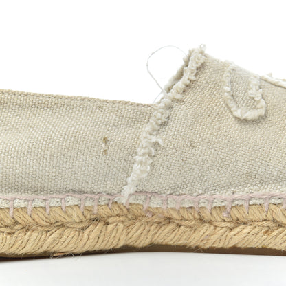 Chanel Linen CC Espadrilles 38 Beige Black 22 of 23