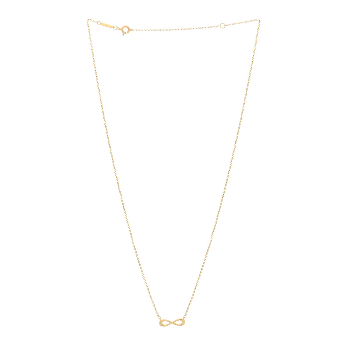 18K Yellow Gold Infinity Pendant Necklace
