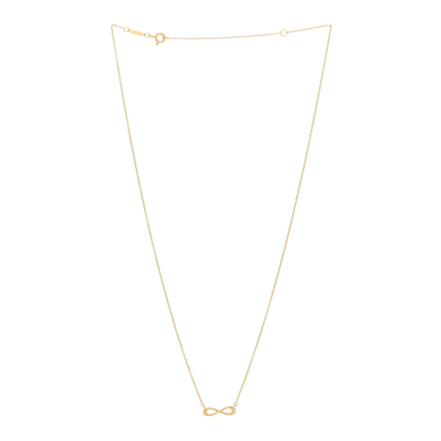 Tiffany 18K Yellow Gold Infinity Pendant Necklace 2 of 4