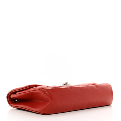 Chanel Lambskin Chevron Medium Leo Lion Flap Red 4 of 10