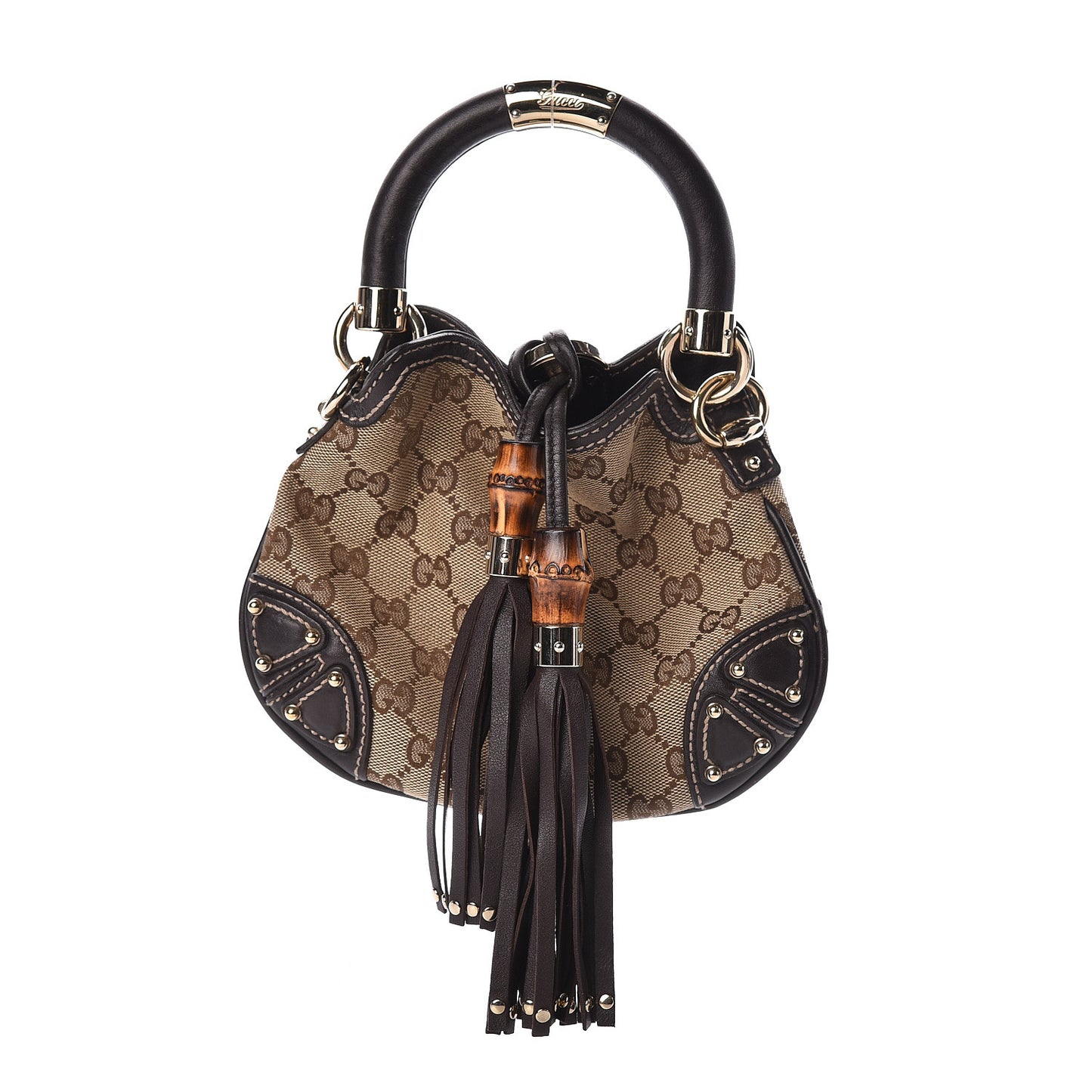 Monogram Mini Indy Top Handle Bag Dark Brown