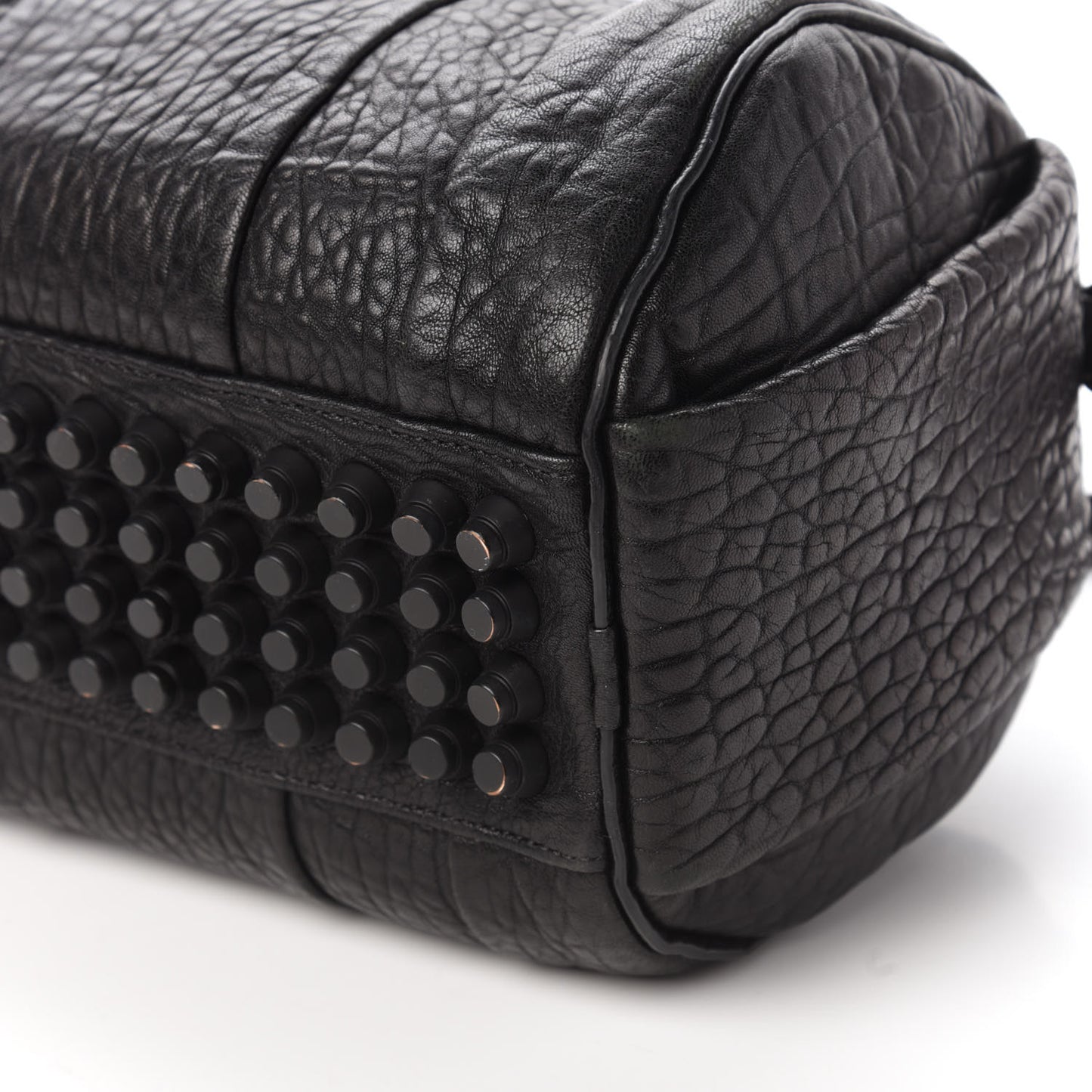 Pebbled Lambskin Rockie Black Matte Black Hardware