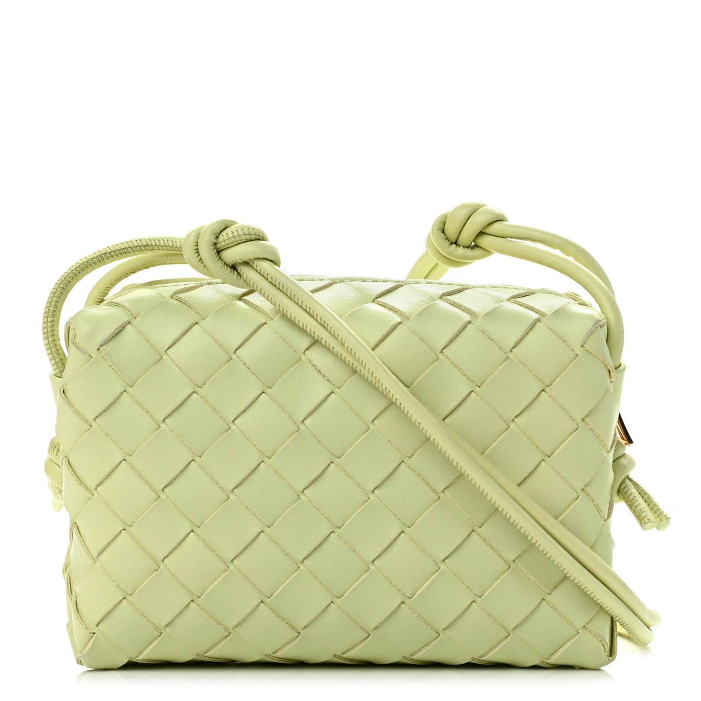 Nappa Intrecciato Mini Loop Camera Bag Lemon Washed