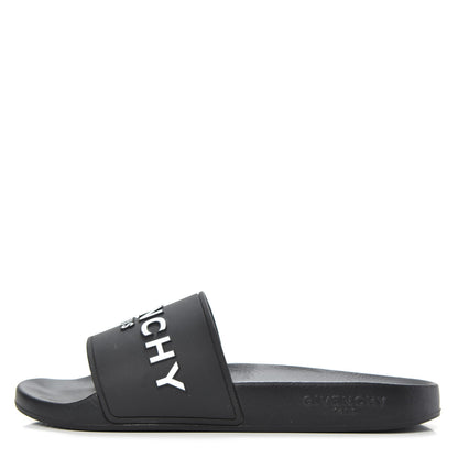 Givenchy Rubber Logo Pool Slide Sandals 39 Black 1 of 10