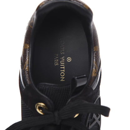 Louis Vuitton Suede Monogram Run Away Sneakers 36 Black 6 of 8
