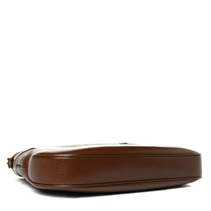 Gucci GG Supreme Monogram Azalea Calfskin Web Medium Jackie 1961 Hobo Beige Ebony Brown Sugar 4 of 14