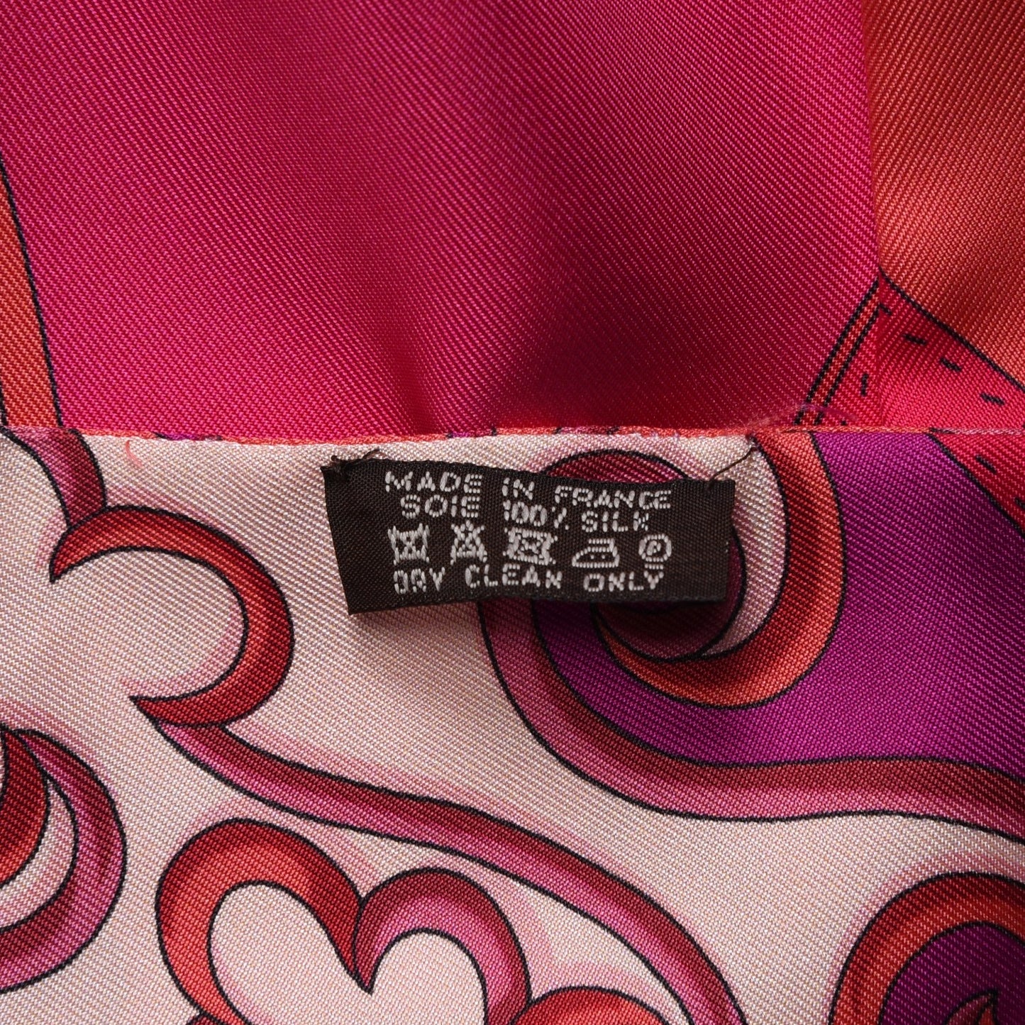 Silk Festival des Amazones Maxi Twilly Fuchsia Rose Indien Corail