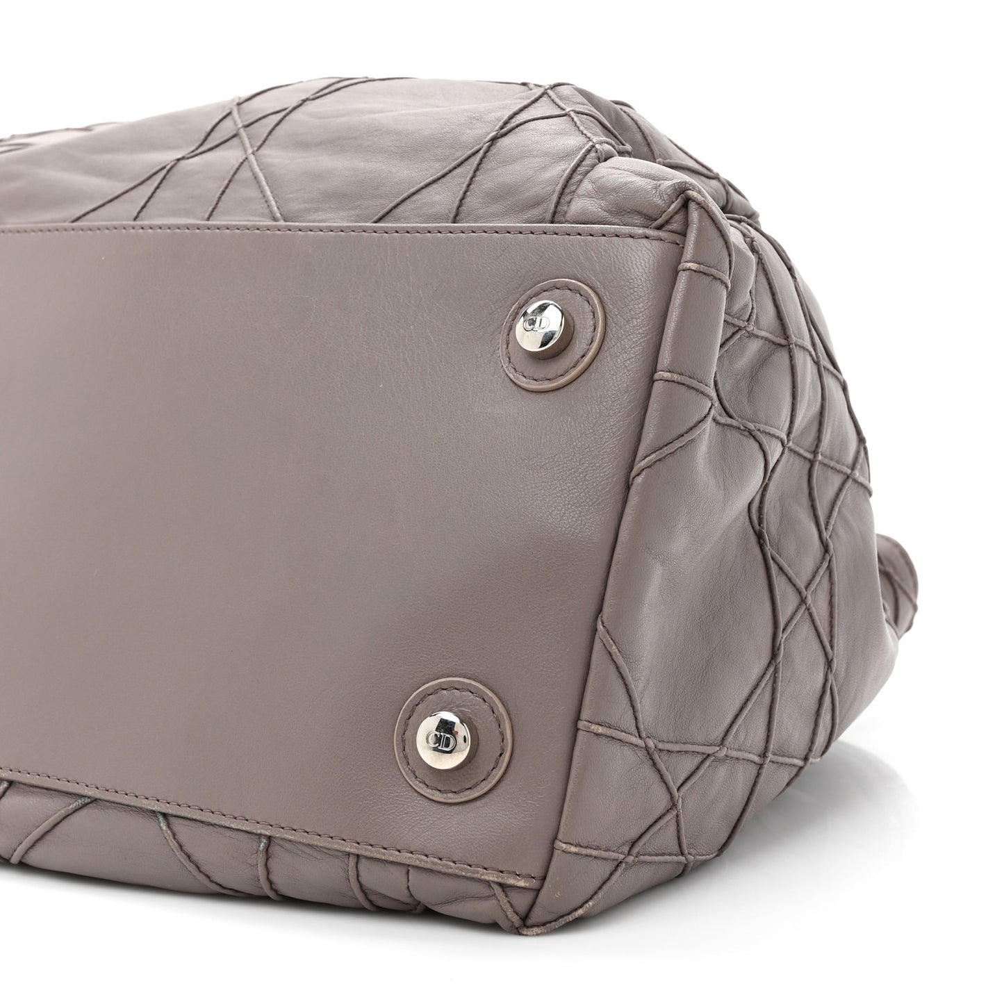 Lambskin Cannage Medium Le Trente Tote Dark Beige