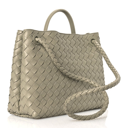 Bottega Veneta Nappa Intrecciato Medium Andiamo Shoulder Bag Travertine 3 of 12