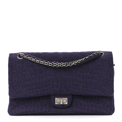 Chanel Jersey Coco's Croc 2.55 Reissue 226 Flap Purple 1 of 13