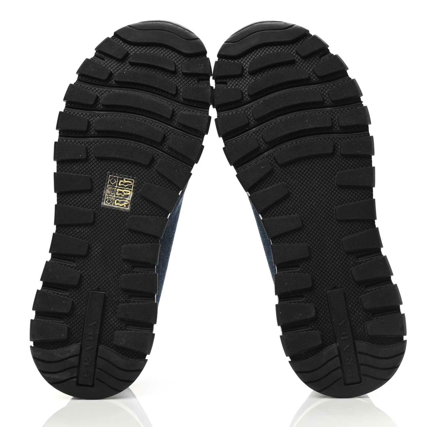 Denim Rubber Triangle Logo Womens 45mm Sneakers 39 Bleu