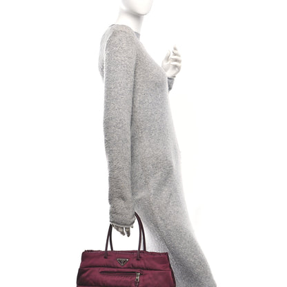 Prada Tessuto Nylon Bomber Tote Bordeaux 2 of 10