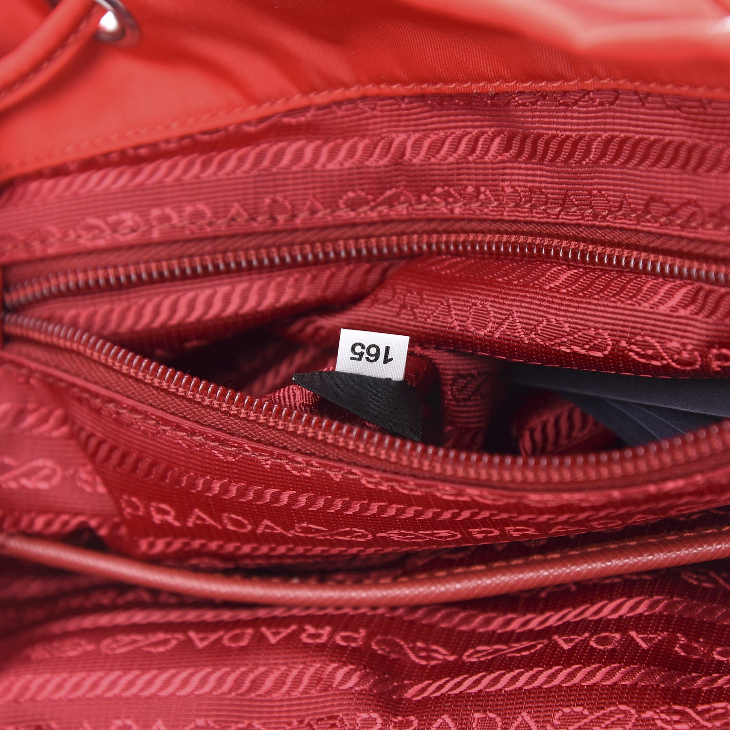 Prada Tessuto Nylon Saffiano Vela Backpack Rosso 7 of 10
