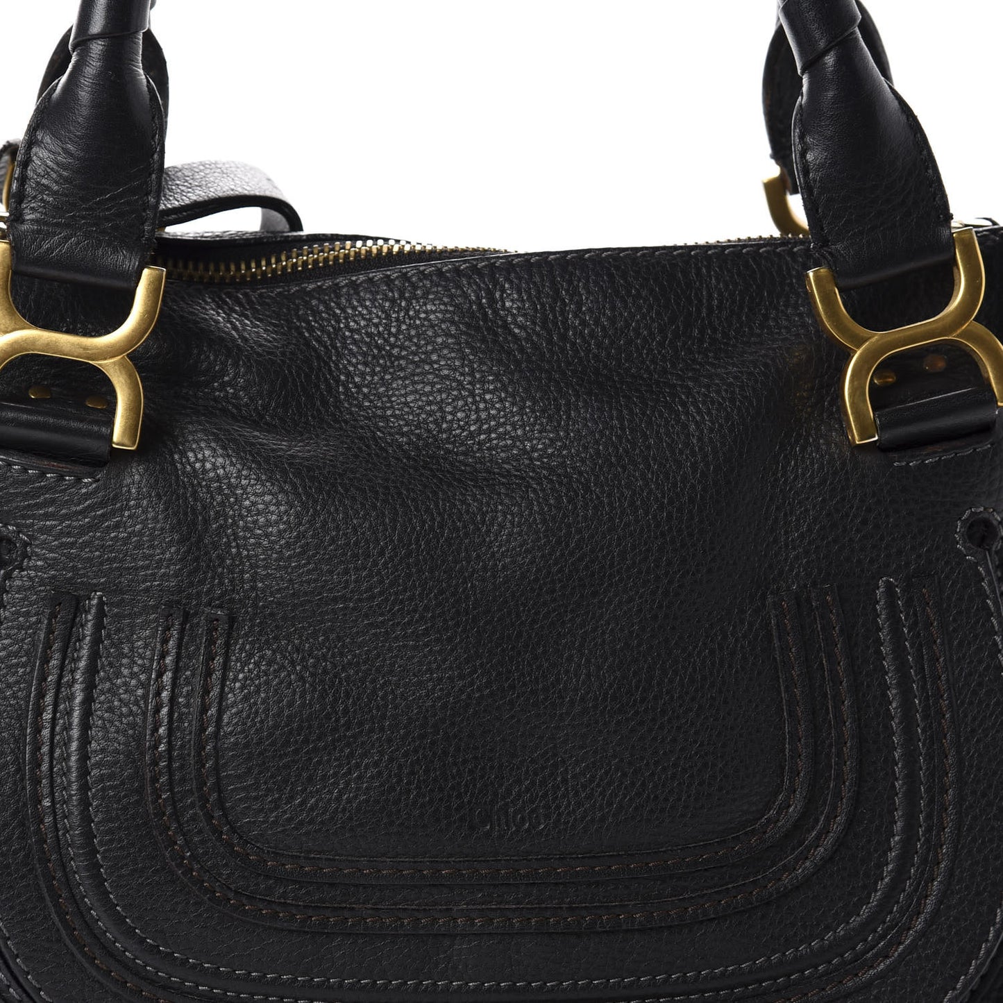 Calfskin Medium Marcie Satchel Black