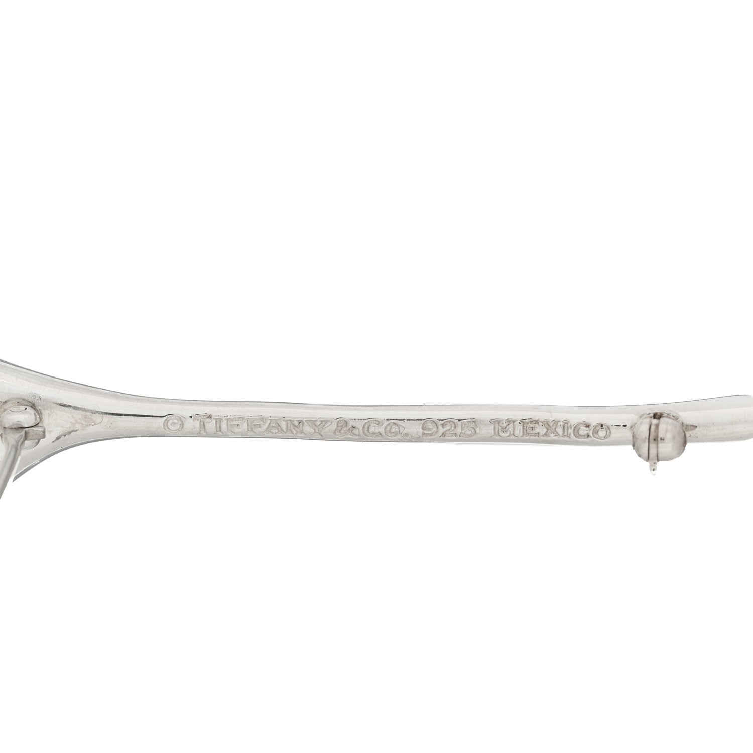 Tiffany Sterling Silver Ginko Leaf Brooch Pin 3 of 4
