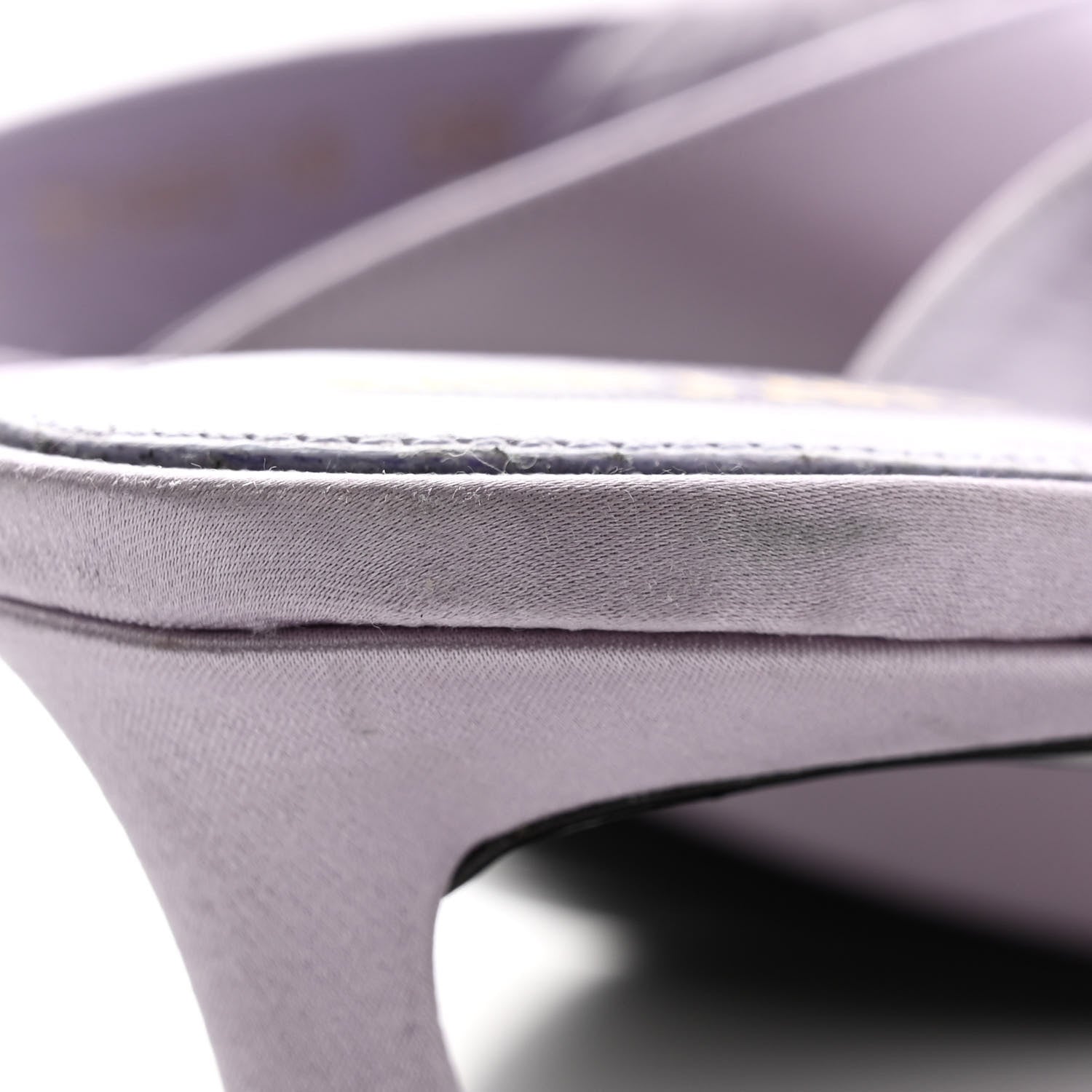 Saint Laurent Satin Feather Mae Mule Sandals 38 Soft Lila 11 of 15