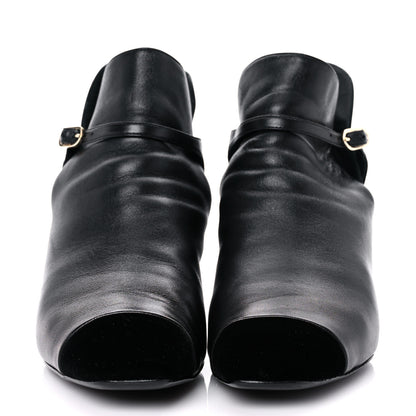 Chanel Lambskin Velvet Cap Toe Short Ankle Boots 38.5 Black 2 of 12