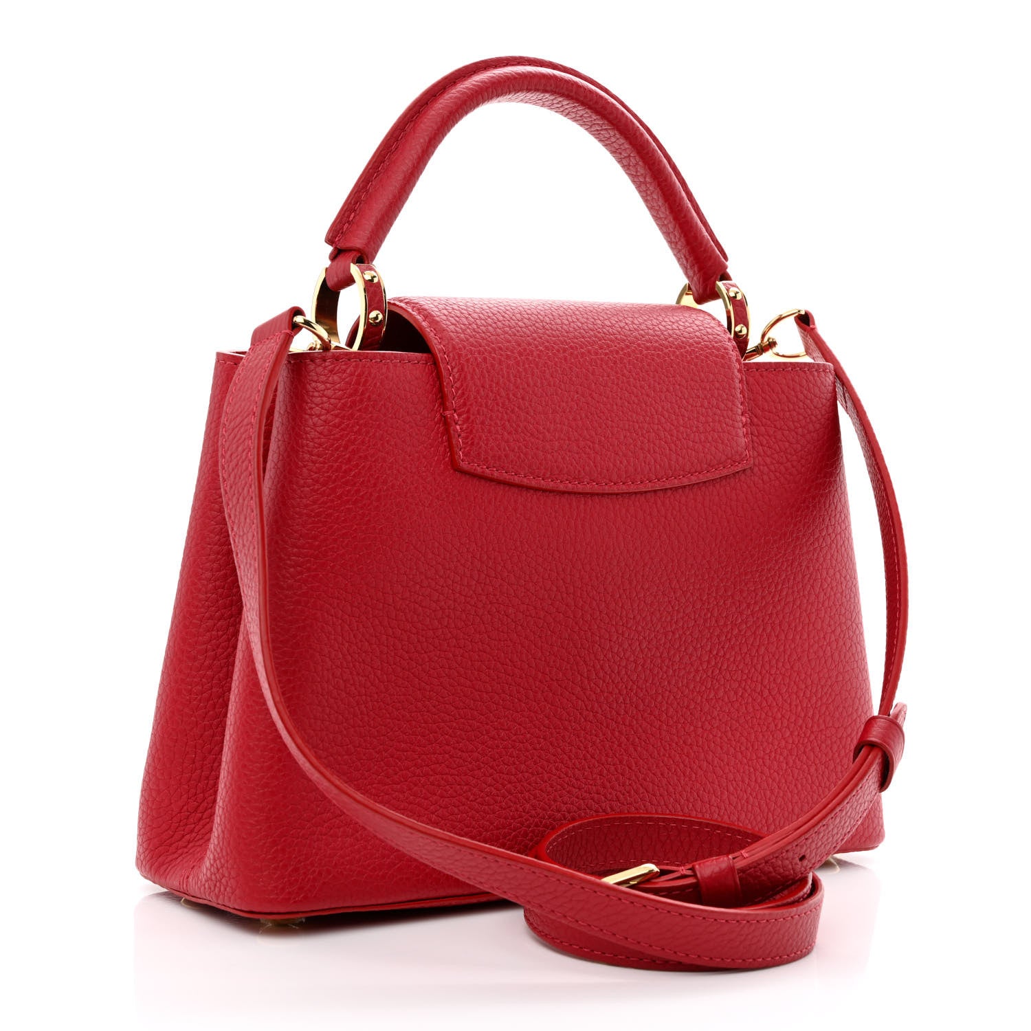 Louis Vuitton Taurillon Capucines BB Rubis 2 of 8