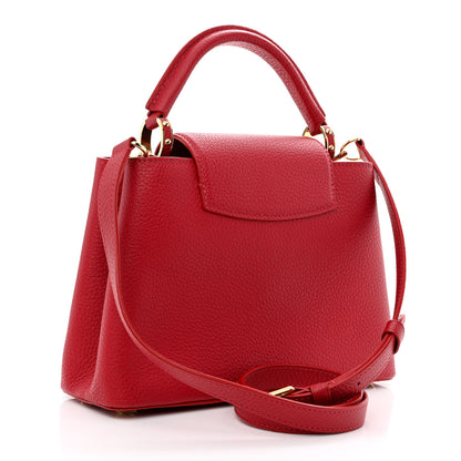 Louis Vuitton Taurillon Capucines BB Rubis 2 of 8