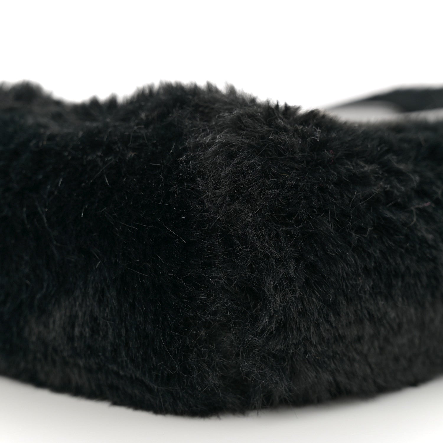 Jimmy Choo Faux Fur Carolina Chain Shoulder Bag Black 9 of 11