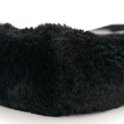 Jimmy Choo Faux Fur Carolina Chain Shoulder Bag Black 9 of 11