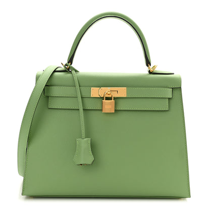 Hermes Epsom Kelly Sellier 28 Vert Criquet 1 of 11