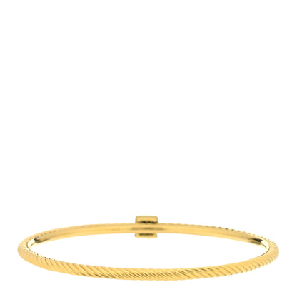 David Yurman 18K Yellow Gold Diamond Square Station Bangle Bracelet 3 of 4