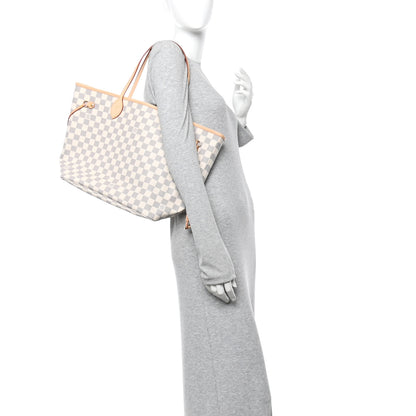 Louis Vuitton Damier Azur Neo Neverfull MM Rose Ballerine 2 of 11