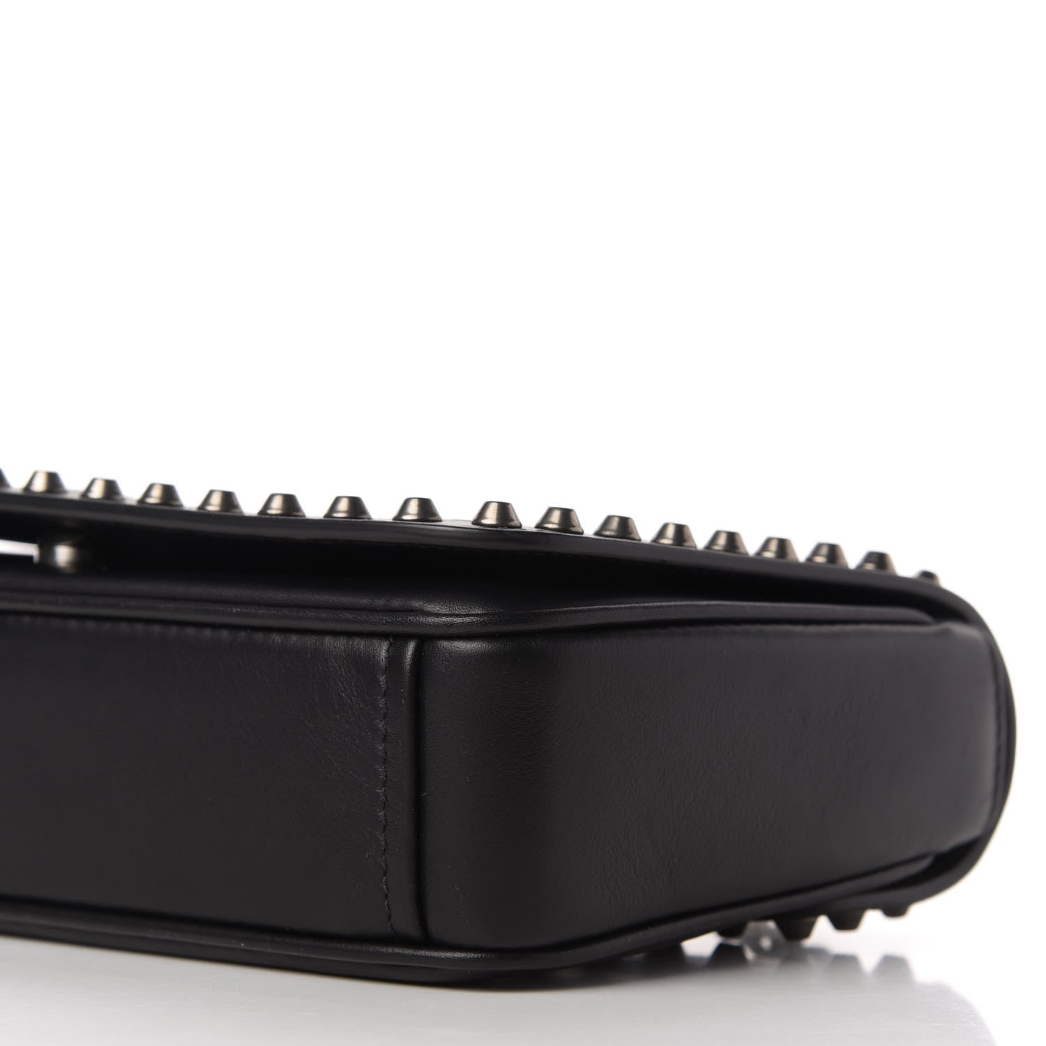 Prada Vitello Studded Crossbody White Black 7 of 10