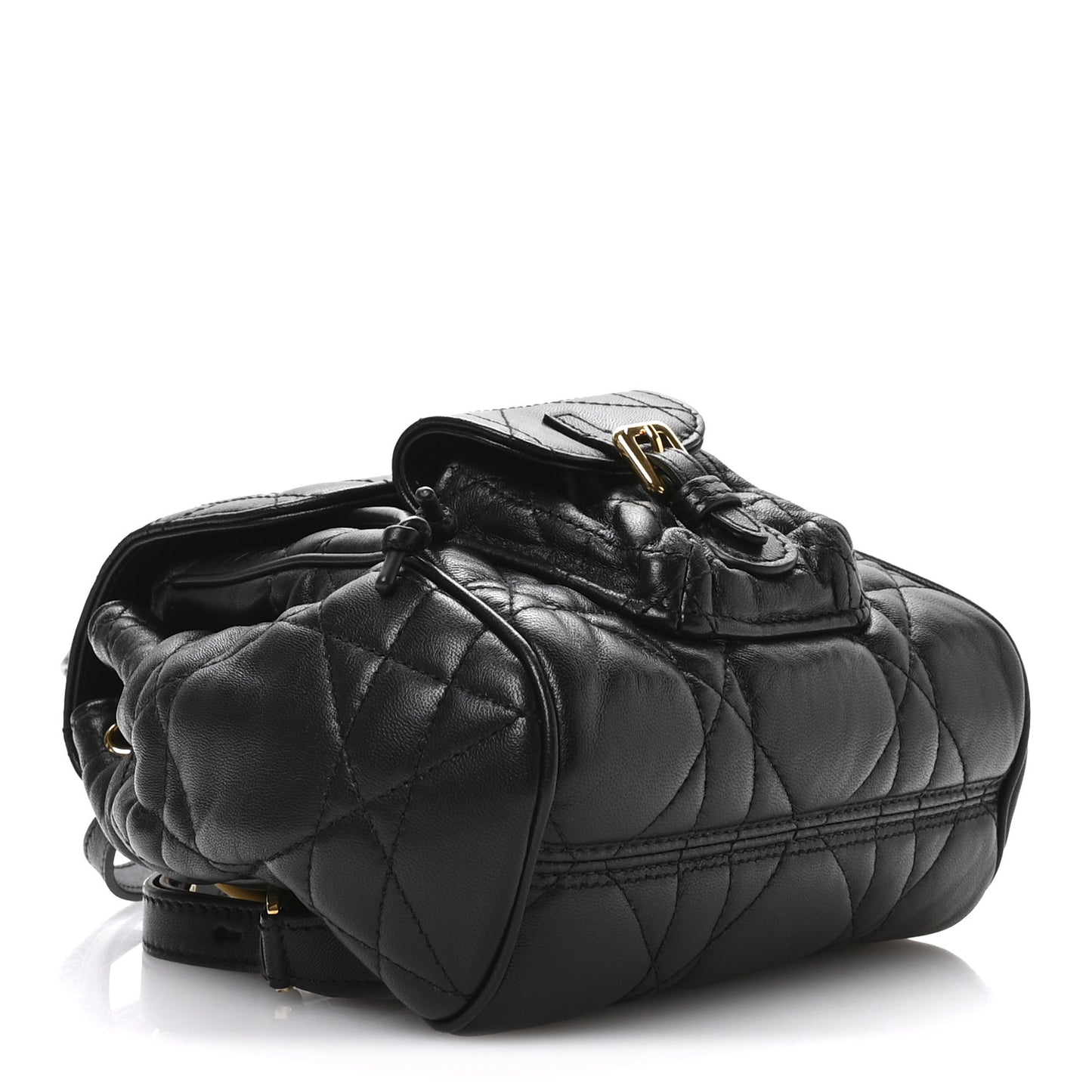 Lambskin Macrocannage Small Caro Backpack Black