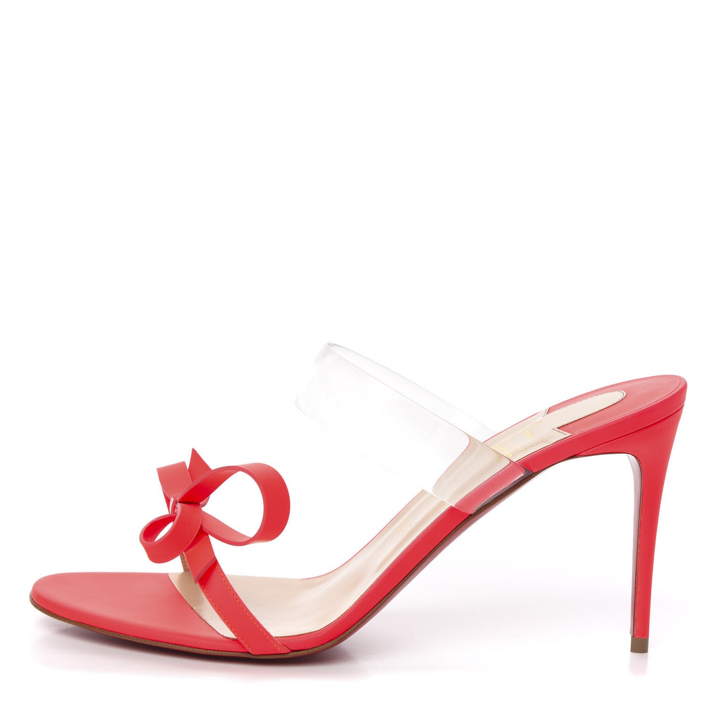 Matt Patent PVC Just Nodo 85 Slide Sandals 41 Fluo