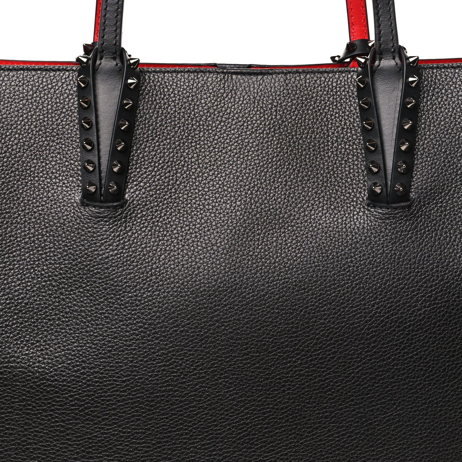 Christian Louboutin Calfskin Spikes East West Cabata Tote Black 9 of 12