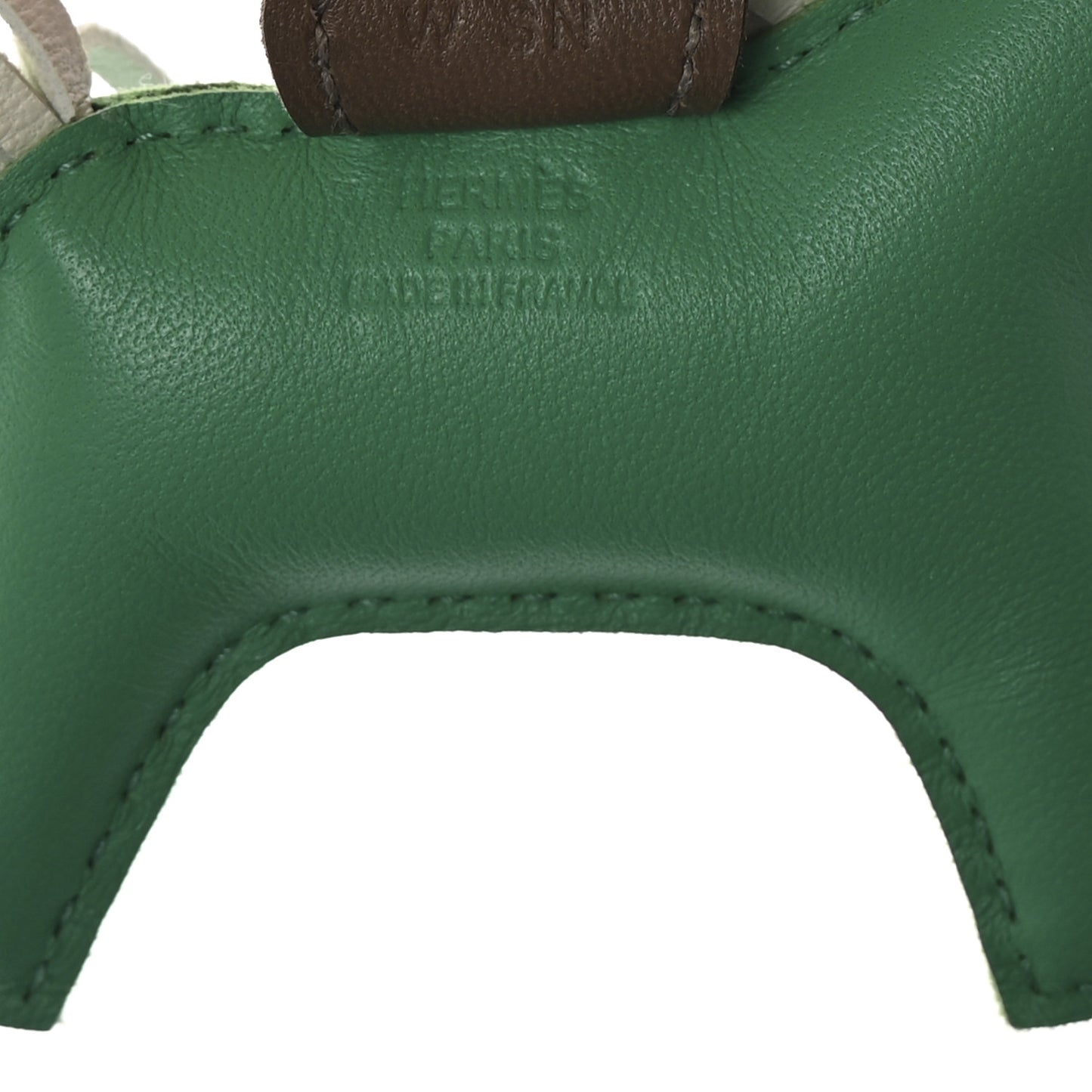 Milo Lambskin Grigri Rodeo Horse Bag Charm PM Menthe Vert Fizz Etoupe