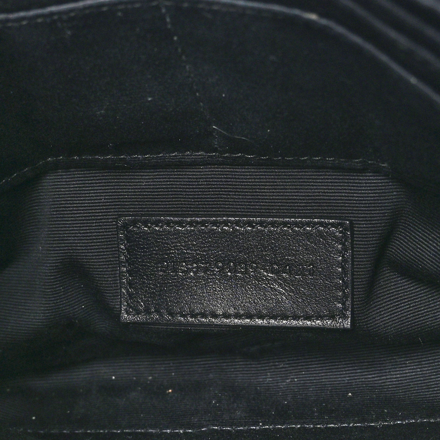 Calfskin Matelasse Chevron Monogram A5 Wristlet Black
