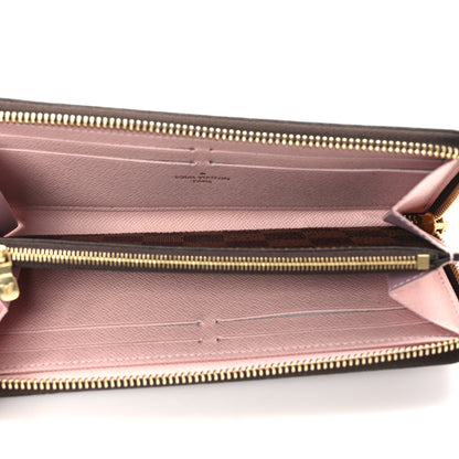 Louis Vuitton Damier Ebene Clemence Wallet Rose Ballerine 5 of 12