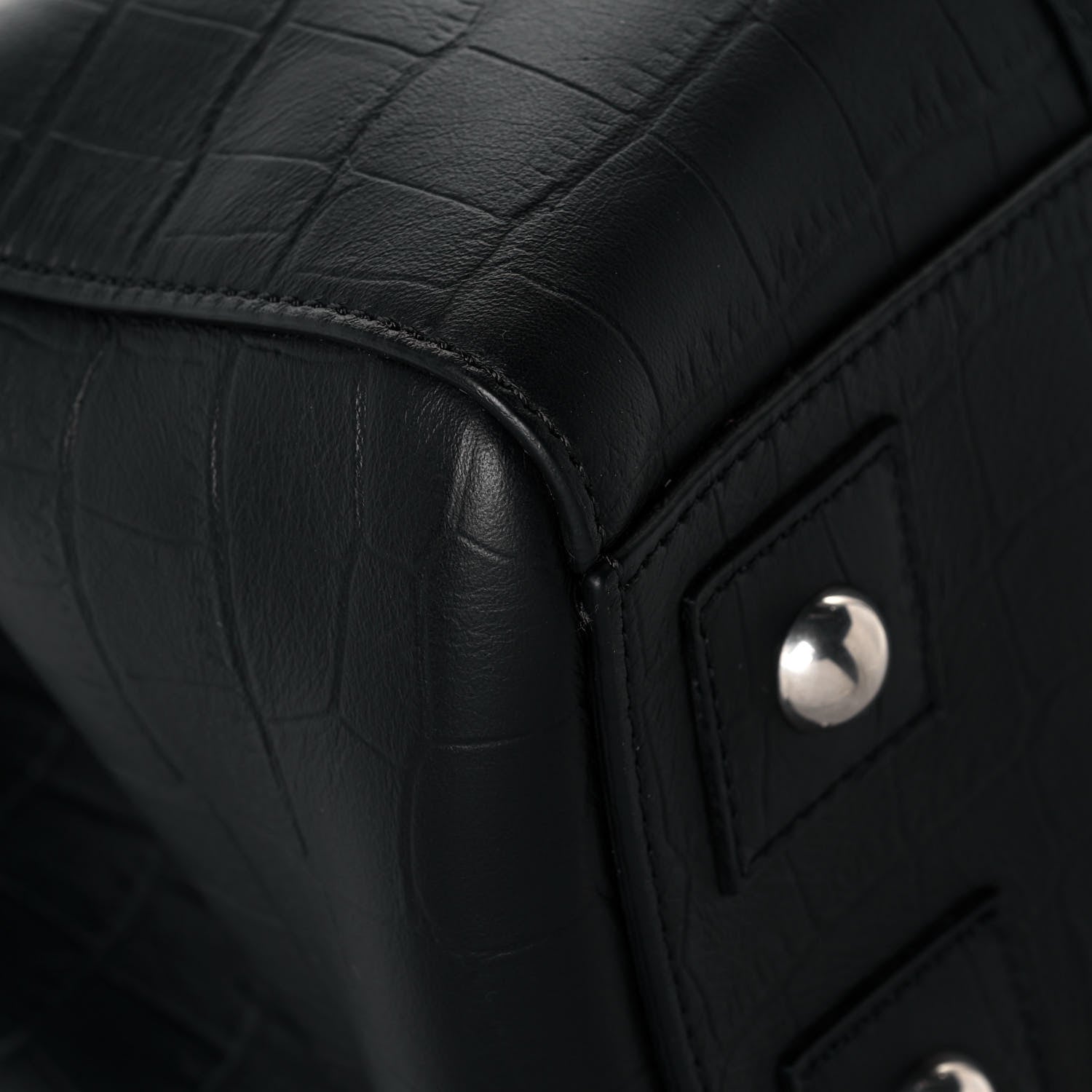 Mulberry Calfskin Crocodile Embossed Bayswater Black 8 of 12