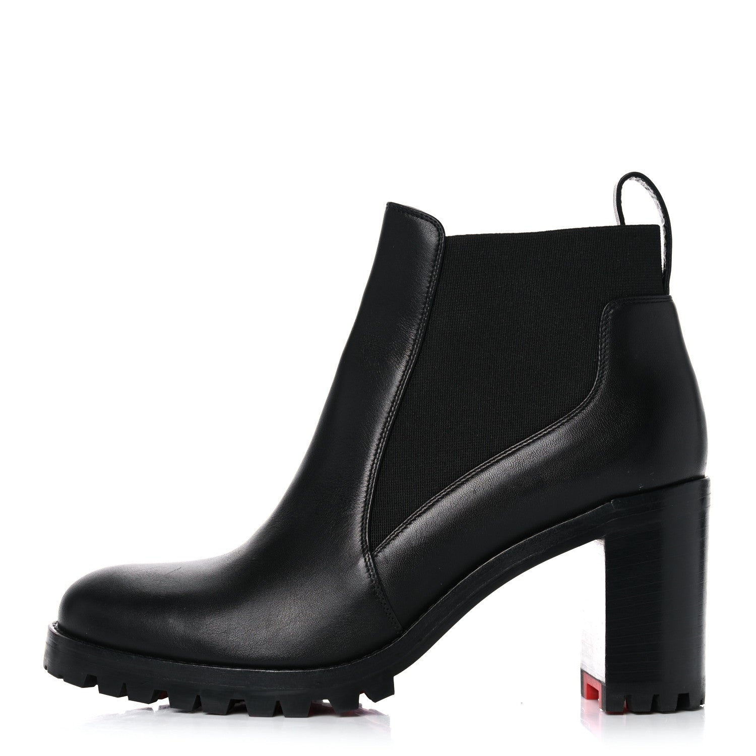Christian Louboutin Calfskin Marchacroche 70 Chelsea Boots 37 Black 1 of 20