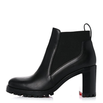 Christian Louboutin Calfskin Marchacroche 70 Chelsea Boots 37 Black 1 of 20