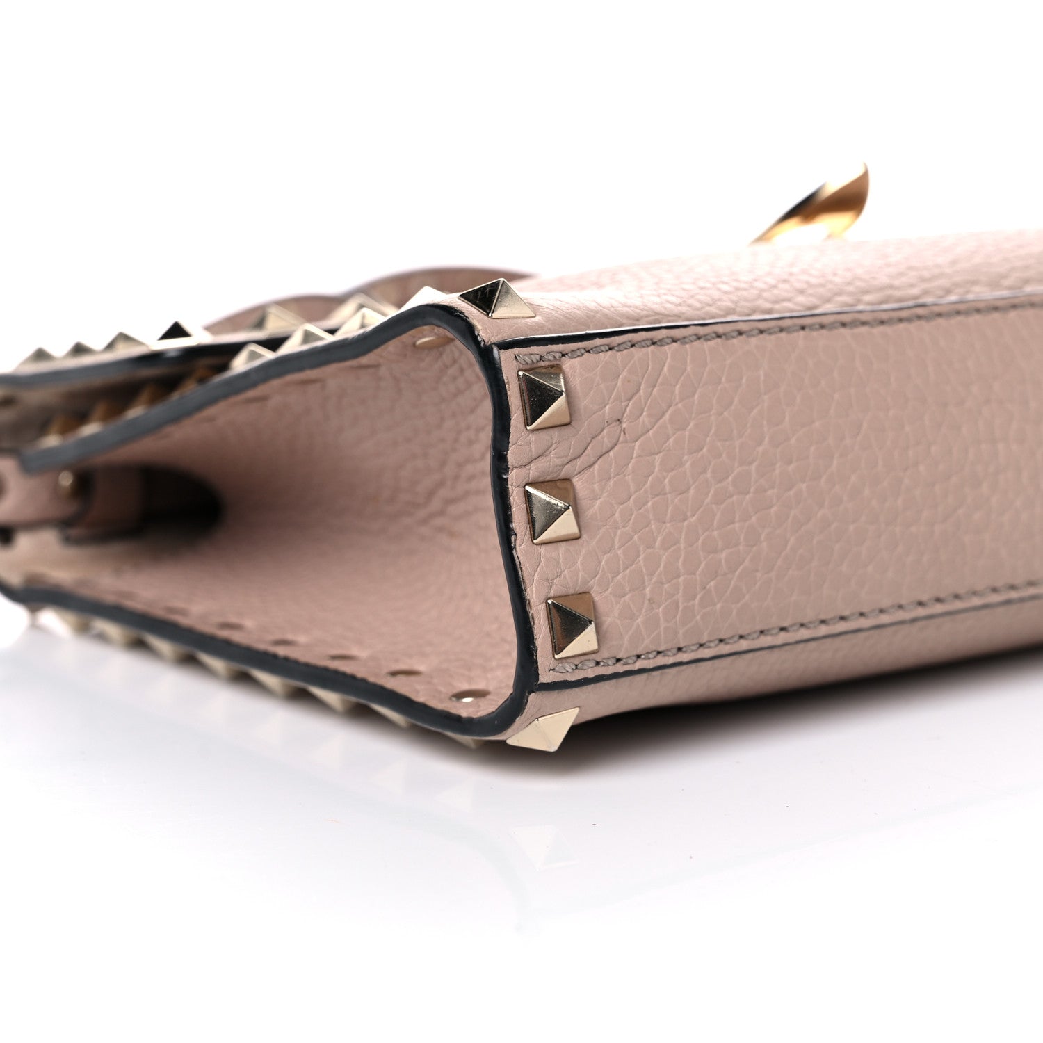 Valentino Garavani Pebbled Calfskin Medium Rockstud Flip Lock Crossbody Bag Poudre 6 of 20