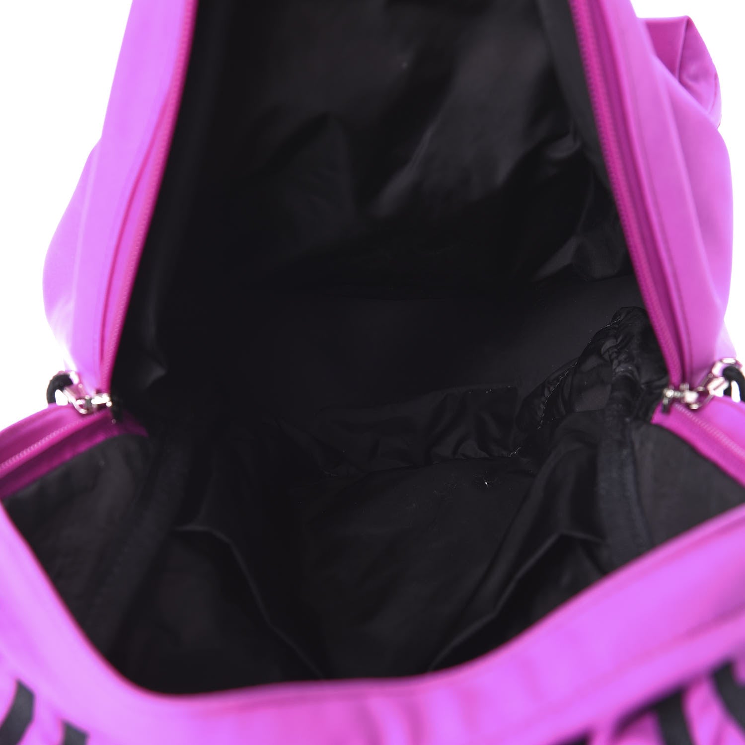 Balenciaga Sport Nylon Logo Embroidered S Wheel Backpack Fuchsia Black 4 of 9