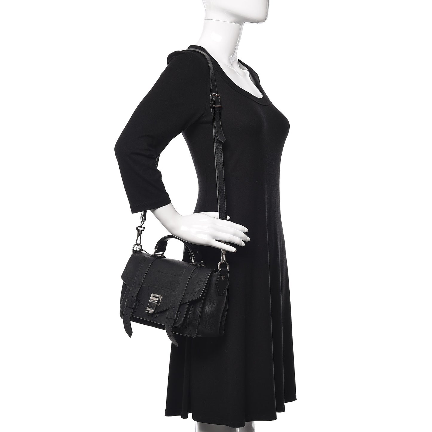 Lambskin Tiny PS1 Satchel Black