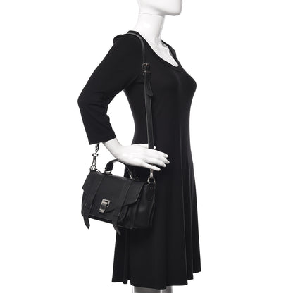 Proenza Schouler Lambskin Tiny PS1 Satchel Black 2 of 9