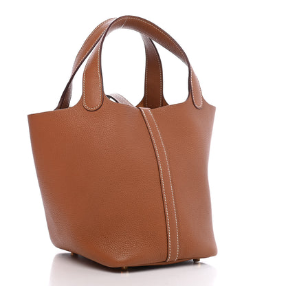 Hermes Taurillon Clemence Picotin Lock 18 PM Gold 2 of 8